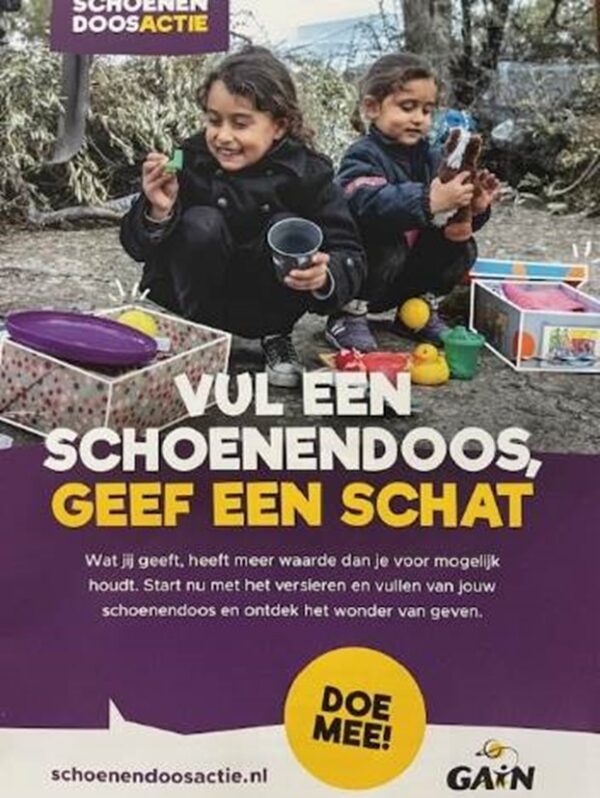 Vul een schoenendoos, geef een schat!